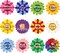 36 Pieces Bulletin Board Decorations Sun Flower Cutouts (Fresh Color)